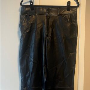Zara faux leather straight pants.